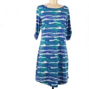 Lola blue and green ocean waves active dress size medium